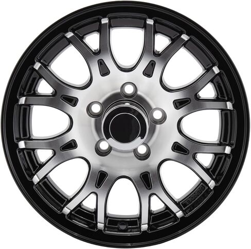 RecPro RV T16 Aluminum Wheel | Black Metal Rim | 14" x 5.5" | 4.5" BP | Intended for Towables in Saudi Arabia