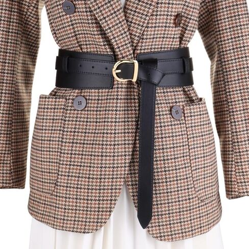 HBJWOV Wide Waistband Women's Suit Dress with Waistband Decoration Sweater Coat Waistband Belt(D) in Kuwait