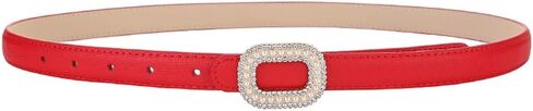 HBJWOV Dress Belt Women's Decoration Cowhide Small Belt Hundred Matching Skirts Waist Cinching Jeans Belt(Orange) in Kuwait