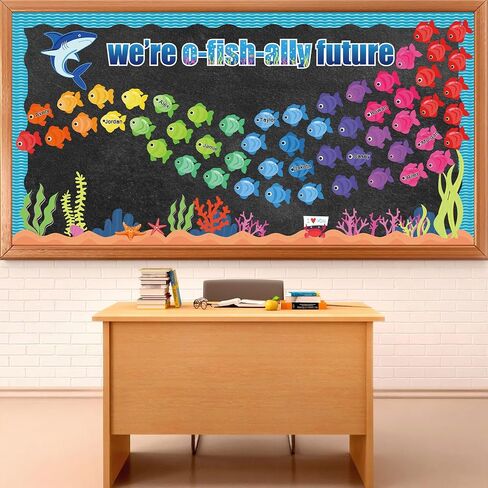 تحت Sea Bulletin Board مجموعة الصيف في أوشن فصول البحر الديكور البحر حيوانات البحر القابلة للكتابة قطع ورق الأسماك الملونة نحن لوحة نشرة مستقبلية من أجل العودة إلى المدرسة ديكور جدار السبورة in Saudi Arabia