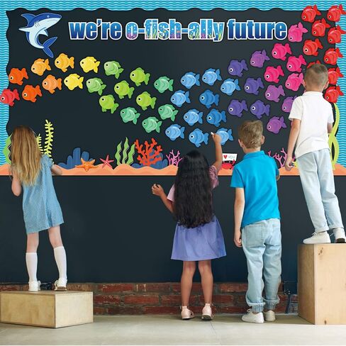 تحت Sea Bulletin Board مجموعة الصيف في أوشن فصول البحر الديكور البحر حيوانات البحر القابلة للكتابة قطع ورق الأسماك الملونة نحن لوحة نشرة مستقبلية من أجل العودة إلى المدرسة ديكور جدار السبورة in Saudi Arabia