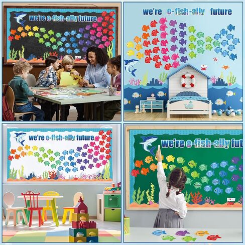 تحت Sea Bulletin Board مجموعة الصيف في أوشن فصول البحر الديكور البحر حيوانات البحر القابلة للكتابة قطع ورق الأسماك الملونة نحن لوحة نشرة مستقبلية من أجل العودة إلى المدرسة ديكور جدار السبورة in Saudi Arabia