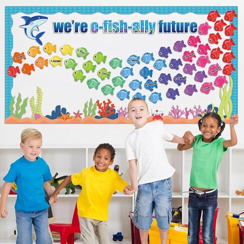 تحت Sea Bulletin Board مجموعة الصيف في أوشن فصول البحر الديكور البحر حيوانات البحر القابلة للكتابة قطع ورق الأسماك الملونة نحن لوحة نشرة مستقبلية من أجل العودة إلى المدرسة ديكور جدار السبورة in Saudi Arabia