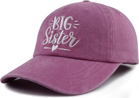 Big Bro Big Sister Hat for Girls Boys Age 3-10 ، Funny Cotton Cotton Embroidred Little Boy Girl Gifts Capball Cap in Kuwait