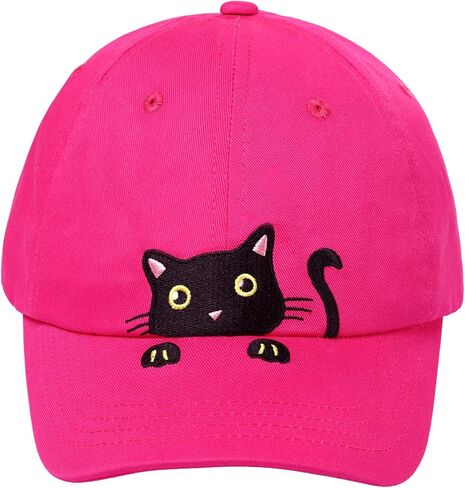 الفتيات يتقاطع مع قبعة ذيل الحصان الأسود كات البيسبول قبعة أطفال قابلة للتعديل القطن القابل للتعديل in Kuwait