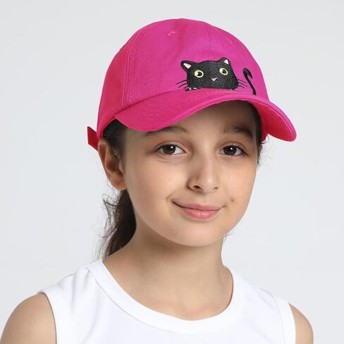 الفتيات يتقاطع مع قبعة ذيل الحصان الأسود كات البيسبول قبعة أطفال قابلة للتعديل القطن القابل للتعديل in Kuwait