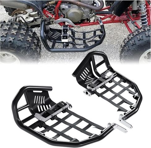 Kuafu nerf bars foot peg yeel guard متوافق مع 1999-2014 Honda 400ex 400x (Nerfs Black + Black Nets) in Kuwait