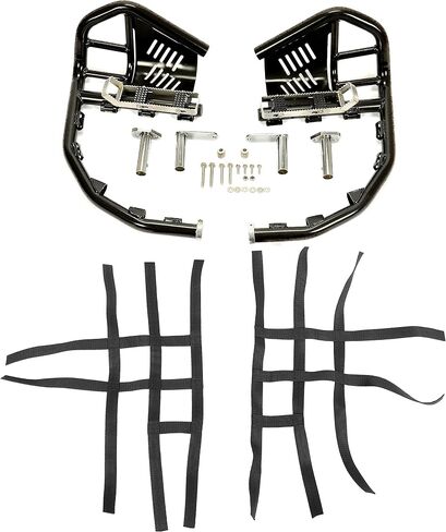 Kuafu nerf bars foot peg yeel guard متوافق مع 1999-2014 Honda 400ex 400x (Nerfs Black + Black Nets) in Kuwait