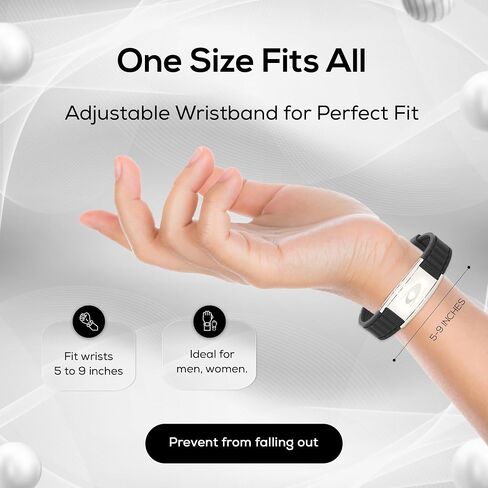 EMF Bodyband Plus+ سوار - معصم تنسيق شامل للرجال والنساء (أسود) in Kuwait