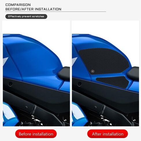 For GSXR1000R GSXR 1000R GSXR-1000R 2017-2025 Motorcycle Side Fuel GSXR1000 GSXR 1000 Tank pad Tank Pads Protector Stickers Decal Gas Knee Grip Traction Pad Tankpad black in Saudi Arabia
