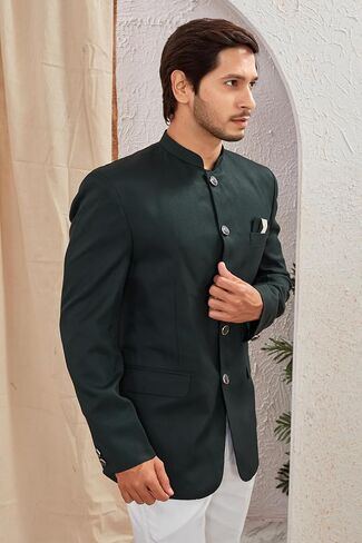 Indian Ethnic Jodhpuri Casual Slim Fit Waist Coat Bandhgala Jacket for Men (Only Jodhpuri Jacket) in Kuwait