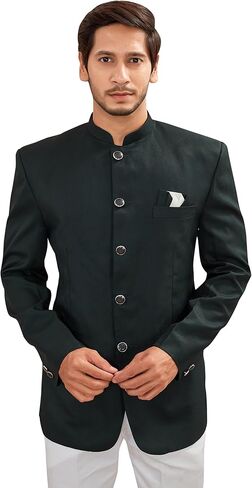 Indian Ethnic Jodhpuri Casual Slim Fit Waist Coat Bandhgala Jacket for Men (Only Jodhpuri Jacket) in Kuwait