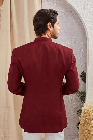 Indian Ethnic Jodhpuri Casual Slim Fit Waist Coat Bandhgala Jacket for Men (Only Jodhpuri Jacket) in Saudi Arabia