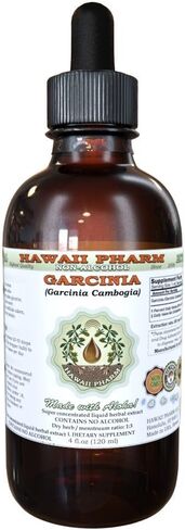 Pure Garcinia Alcohol-Free Liquid Extract, Organic Garcinia (Garcinia cambogia) Dried Fruit Glycerite Hawaii Pharm Natural Herbal Supplement 2 fl.oz in Saudi Arabia