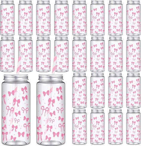 Chuangdi 24 Sets 14 oz Cow Themed Plastic Milk Bottles with Straws and Metal Lids 24 Plastic Bottles 25 Paper Straws Cow Print Tumbler Reusable Milk Jar Containers for Party Favors Birthday Supplies in Saudi Arabia