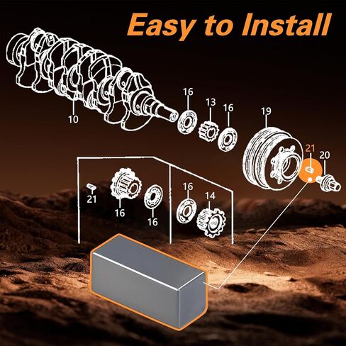 5 PCS Crank Pulley Keys متوافقة مع Honda Accord 1976-1989 Civic 1974-2005 CR-V 1997-2001 CRX Prelude Del Acura Integra 1986-2001 استبدال # 90704-634-000 in Kuwait