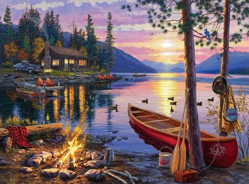 Buffalo Games - Garry Walton - Yosemite Picnic - 300 Piece Jigsaw Puzzle for Adults Challenging Puzzle Perfect for Game Nights - Finished Puzzle Size is 21.25 x 15.00 in Saudi Arabia