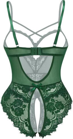 Avidlove Women's Sexy Lingerie One Piece Bodysuit Floral Lace Teddy Mini Babydoll in Saudi Arabia