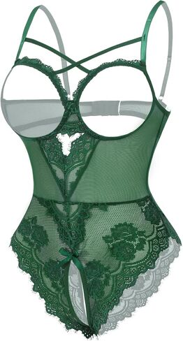 Avidlove Women's Sexy Lingerie One Piece Bodysuit Floral Lace Teddy Mini Babydoll in Saudi Arabia