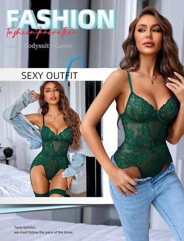 Avidlove Women Sexy Lingerie Lace Lace Suit With Wart Belt & Fith Straps Mesh Garter Lingerie Set in Saudi Arabia