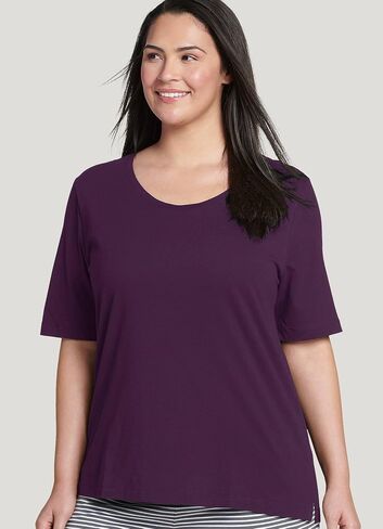 Jockey Women's Sleepwear Everyday Essentials 100% Cotton Short Sleeve Tee in Saudi Arabia