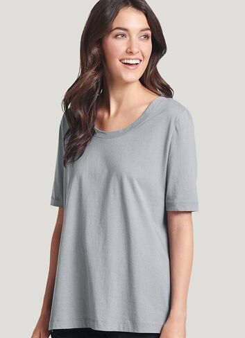 Jockey Women's Sleepwear Everyday Essentials 100% Cotton Short Sleeve Tee in Saudi Arabia