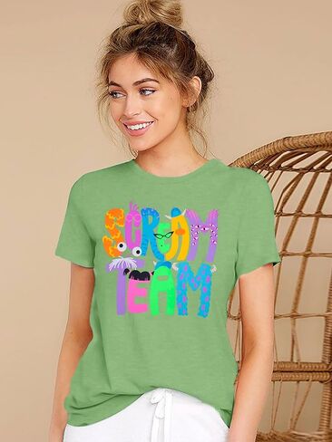 Halloween Shirt Scream Shirt Women Funny Halloween Party T-Shirt Cute Halloween Print Tops Ghost Letter Tee in Kuwait