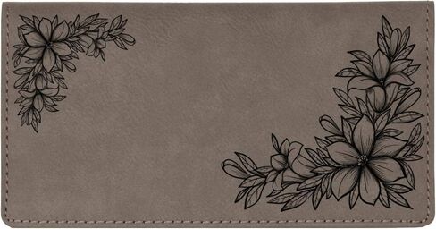 Floral Filigree Laser Engraved Leatherette Checkbook Cover in Saudi Arabia