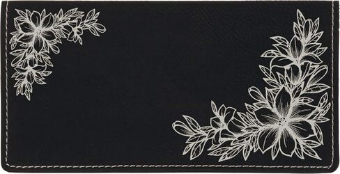 Floral Filigree Laser Engraved Leatherette Checkbook Cover in Saudi Arabia