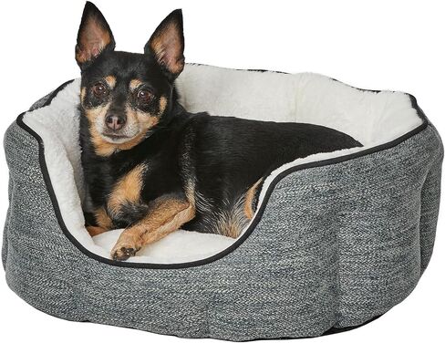 Midwest Homes for Pets QuietTime Deluxe Tulip Nesting Pet Bed, Gray/Tan, Small in Kuwait