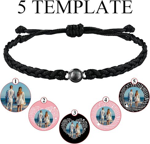 Custom Bracelets with Picture Inside, Picture Bracelet Personalized Photo, Memorial Gifts for Loved One in Kuwait