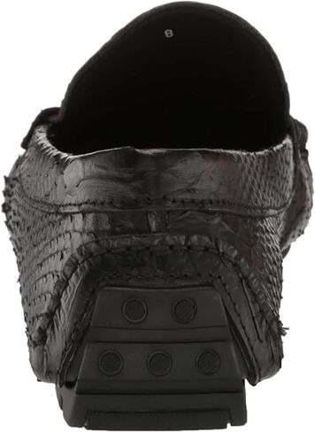 Donald J Pliner Men's Dacio Driver Driving Style Loafer, Black-Snake Print Leather, 15 in Kuwait