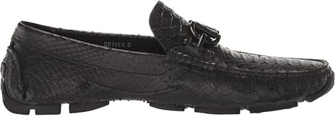 Donald J Pliner Men's Dacio Driver Driving Style Loafer, Black-Snake Print Leather, 15 in Kuwait