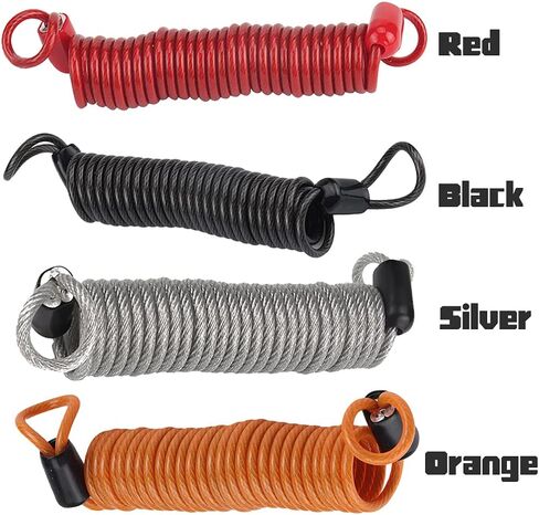 Breakaway Cable Trailer Safety Rope,Retractable Trailer Safety Rope for RV Trailers Emergency Camper,Heavy Duty Steel Wire Extend to 4.9ft Coiled Cables Strap in Kuwait