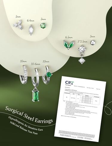 Fibo Steel Small Stud Hoop أقراط للنساء - 9 أزواج من أقراط غضروف مطلي بالذهب 14K للنساء للنساء في إبطال المداخن المداخن لمجوهرات متعددة للمجوهرات الخارقة العصرية in Saudi Arabia