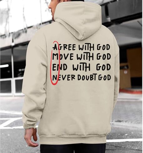 Christian Hoodies for Men Inspirational God Faith Jesus Sweatshirts Vintage Bible Verse Graphic Pullover Hoodie in Kuwait