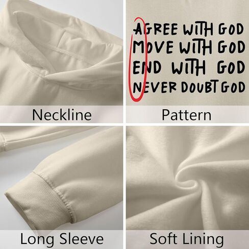 Christian Hoodies for Men Inspirational God Faith Jesus Sweatshirts Vintage Bible Verse Graphic Pullover Hoodie in Kuwait