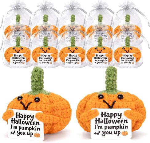 12Pcs Funny Positive Pickled Emotional Support Pickles, Cute Crochet Cucumber Toy with Positive Card Cheer Up Dolls Gifts for Birthday Holiday Party in Saudi Arabia