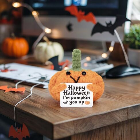 12Pcs Funny Positive Pickled Emotional Support Pickles, Cute Crochet Cucumber Toy with Positive Card Cheer Up Dolls Gifts for Birthday Holiday Party in Saudi Arabia