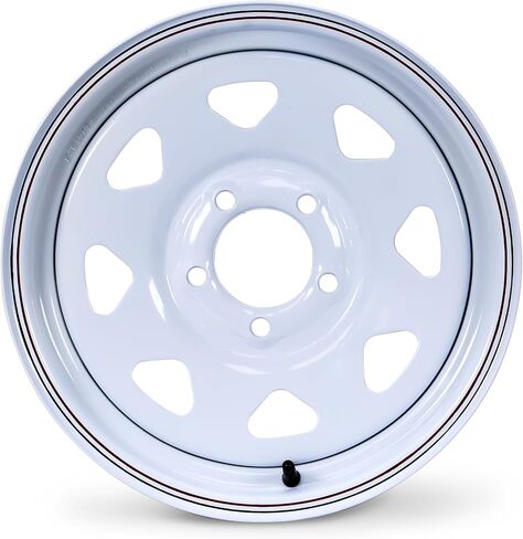 LIBRA 13 x 4.5 Trailer Wheel 5 Lug on 4.5" Bolt Pattern White Spoke -17003 in Saudi Arabia