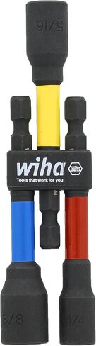 Wiha 70489 3 Piece Color Coded Magnetic Nut Setter SAE Set 3" in Saudi Arabia