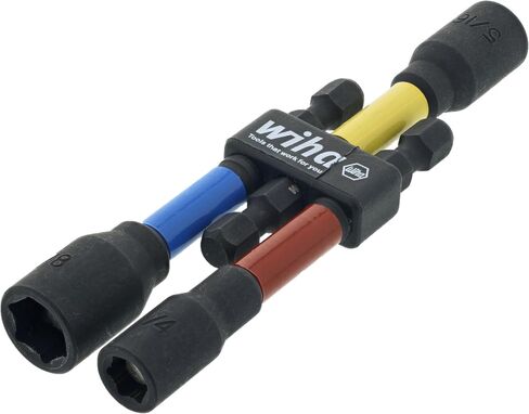Wiha 70489 3 Piece Color Coded Magnetic Nut Setter SAE Set 3" in Saudi Arabia