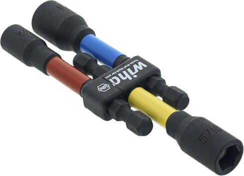 Wiha 70489 3 Piece Color Coded Magnetic Nut Setter SAE Set 3" in Saudi Arabia