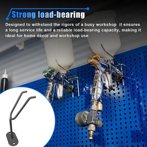 3PCS Heavy Duty Wall Mount Spray Gun Holder, Gravity Feed Paint Gun Holder Stand, Heat Gun Cup Bracket, Attach to Spray Booth Walls & Work Station in Saudi Arabia