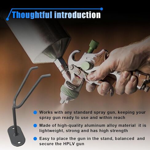 3PCS Heavy Duty Wall Mount Spray Gun Holder, Gravity Feed Paint Gun Holder Stand, Heat Gun Cup Bracket, Attach to Spray Booth Walls & Work Station in Saudi Arabia