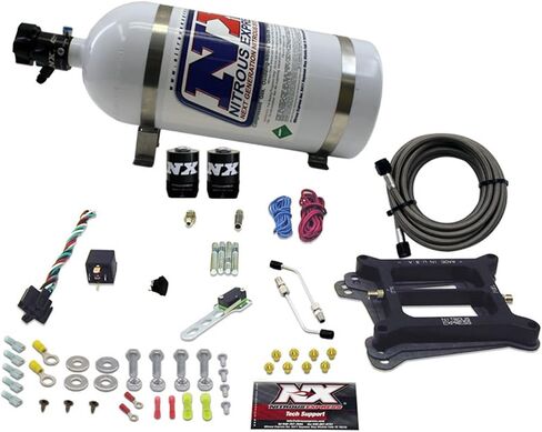 Nitrous Express - 4150 4-BBL/Alcohol Nitrous Kit (100-500HP) w/10lb Bottle (50045-10) in Saudi Arabia