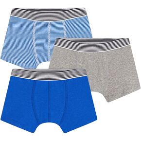 Petit Bateau Children's Cotton Boxers - 3-Pack STRIPED AND SOLID SIZES 2-12 YEARS in Kuwait