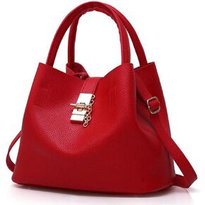 Large Handbag，Women's Shoulder Bag Portable Bucket Bag PU Leather Simple Handbag Trend in Kuwait