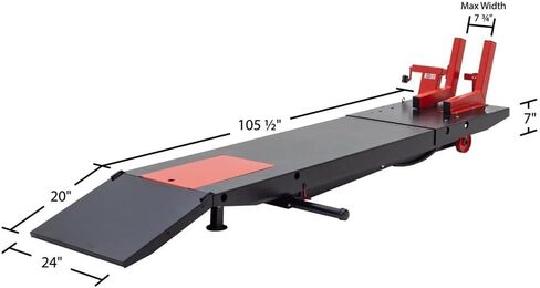 Black Widow BW-PROLIFT-HD Pneumatic ProLift Motorcycle Scissor Lift Table - 1,500 lb. Maximum Capacity and 31.25" Maximum Lift Height - Platform Measures 105" L x 24" W x 31.25" H in Saudi Arabia
