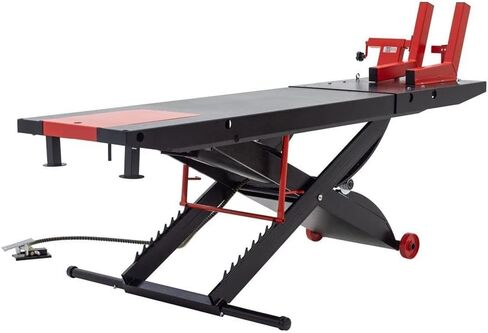 Black Widow BW-PROLIFT-HD Pneumatic ProLift Motorcycle Scissor Lift Table - 1,500 lb. Maximum Capacity and 31.25" Maximum Lift Height - Platform Measures 105" L x 24" W x 31.25" H in Saudi Arabia